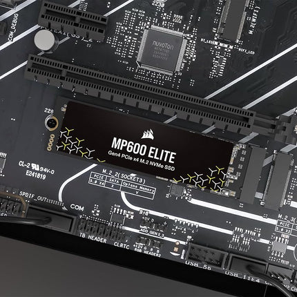 Corsair MP600 ELITE 1TB M.2 PCIe Gen4 x4 NVMe SSD – M.2 2280 – Up to 7,000MB/sec Sequential Read – High-Density 3D TLC NAND – Black