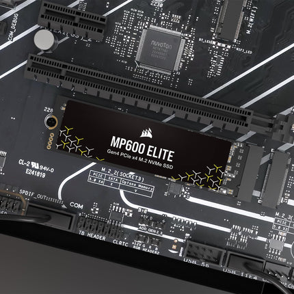 Corsair MP600 ELITE 1TB M.2 PCIe Gen4 x4 NVMe SSD – M.2 2280 – Up to 7,000MB/sec Sequential Read – High-Density 3D TLC NAND – Black