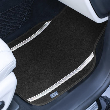 FH Group Car Floor Mats - Carpet Floor Mats for Cars, Universal Fit Automotive Floor Mats, All Purpose Car Floor Mats, Carpet Protector Mat for Most Sedan, SUV, Truck Floor Mats White