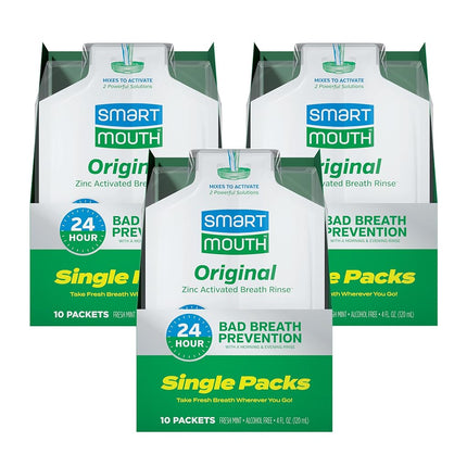 SmartMouth Mouthwash Travel Packets for 24 Hours o