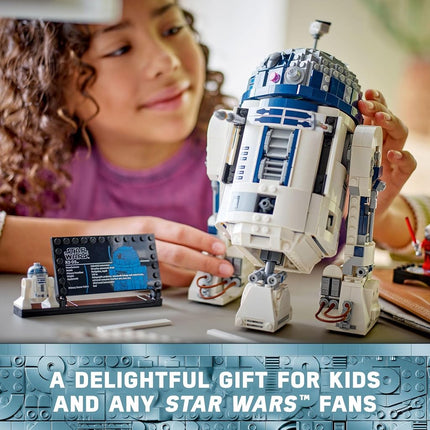 LEGO Star Wars R2-D2 Brick Built Droid Figure, Collectible May The 4th Toy with Exclusive 25th Anniversary Minifigure Darth Malak, Star Wars Gift Idea for Kids or Fans Ages 10 and Up, 75379