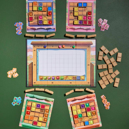 Market Fresh Board Game – Fun Strategy Tile Placement Game for Children, Teens and Adults – Ages 8+ – 1-4 Players – 45 Mins. – Family Games - English Version