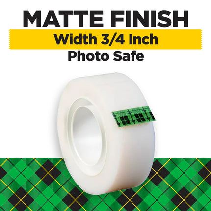 Cinta Mágica Scotch, 16 rollos, numerosas aplicaciones, invisible, diseñada para reparar, 3/4 x 1000 pulgadas, en caja (810K16)