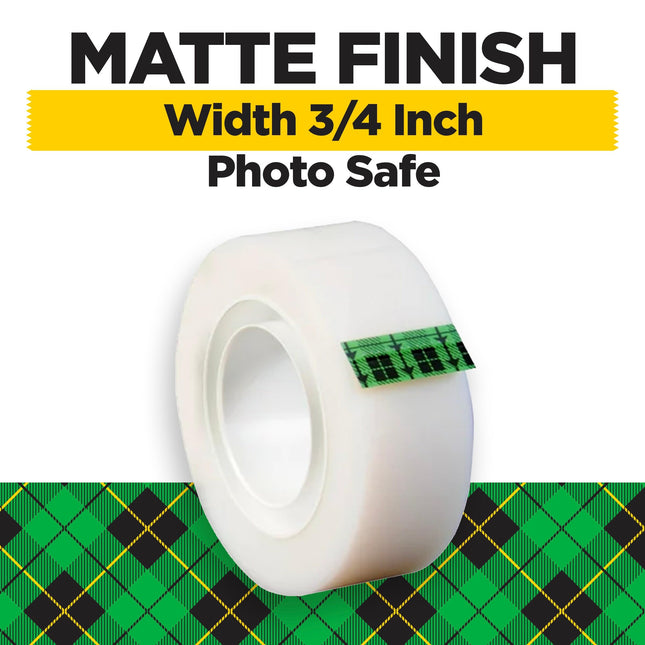 Scotch Magic Office Tape Refills, 3/4" x 1000" Roll, Clear, 12/Pack