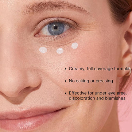 Winky Lux | Peeper Perfect Under Eye Concealer | With Collagen, Hyaluronic Acid, and Vitamin E | Full Coverage Concealer | Concealer Makeup (Light)