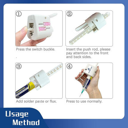 Solder Flux Glue Dispenser for 10cc Solder Flux, Extruder for Syringe Solder Flux, (Single Glue Dispenser, Solder Flux Excluded)
