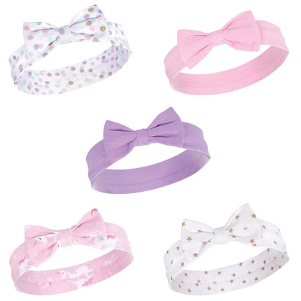 Hudson Baby Unisex Cotton and Synthetic Headbands, Magical Unicorn, 0-24 Months, Magical Unicorn, 0-24 Months