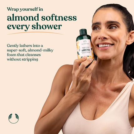 The Body Shop Almond Milk Shower Cream, Cruelty Free & Vegan, 250ml