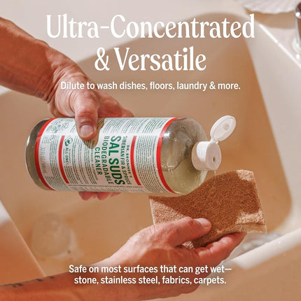 DR BRONNERS Organic Sal Suds Biodegradable Cleaner - Contains SLS 946ml (PACK OF 2)