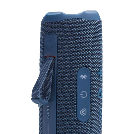 JBL Flip 7 Portable Waterproof and Drop Proof Speaker, Pro Bold Sound with AI Sound Boost, 16 Hours Battery Life and PushLock System with Interchangeable Accessories (Blue)