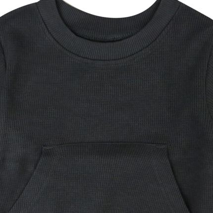 HonestBaby Multipack Pullover Hoodie Sweatshirt Jogger Sweatpant Sets Organic Cotton Baby, Toddler, Boys, Girls, Unisex, Blackened Pearl, 24 Months