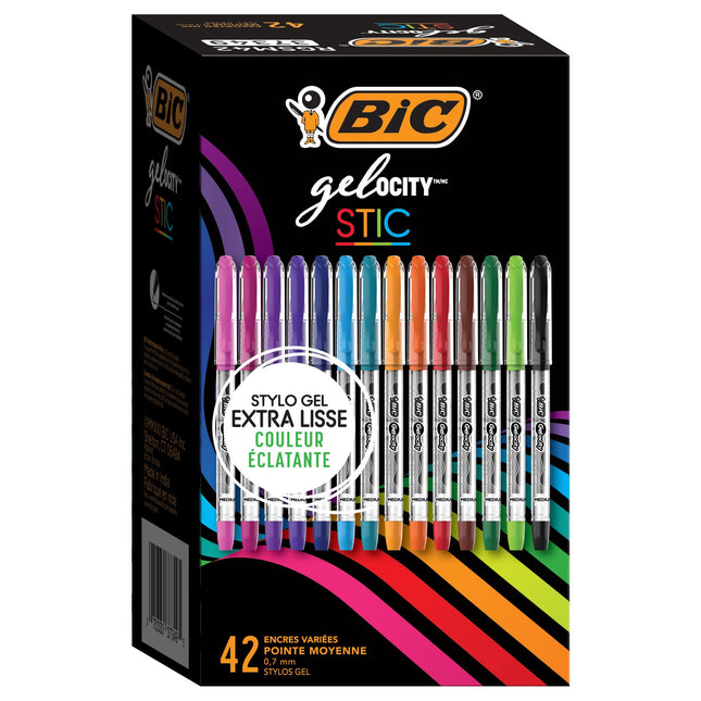 BIC Gel-ocity Gel Stic Assorted Colors Gel Pen Set