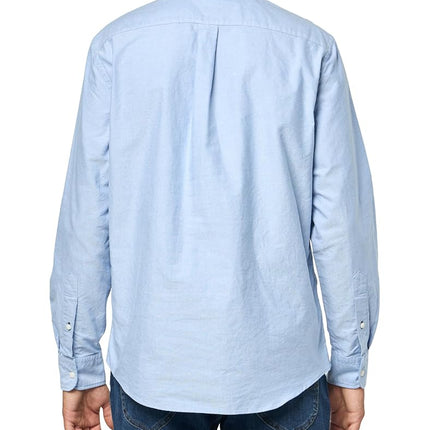 Tommy Hilfiger Short Sleeve Oxford Regular Fit, Men's Button Down Shirts, Shirt Blue, S