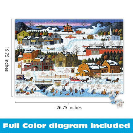 Sinoeem Buffalo Games - Charles Wysocki - Hickory Haven Canal - 1000 Piece Jigsaw Puzzle