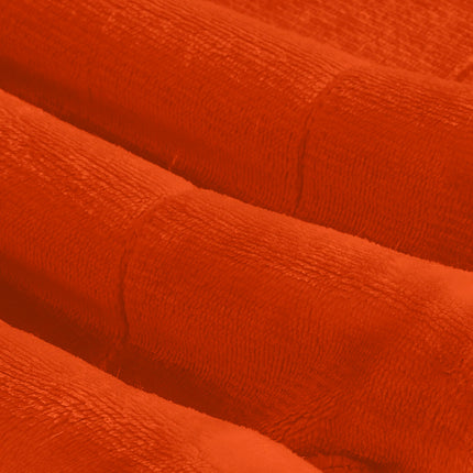 Elegant Comfort Ultra Soft Reversible Flannel Sherpa Blanket - Cozy Silky Fleece Throw for Couch, Bed - Plush Fuzzy Warm Winter Blanket for Gift, Twin XL, Orange
