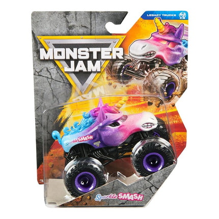 Monster Jam 2025 Oficial 1:64 Camiones de Juguete Fundidos a Presión Serie 43 Legacy Trucks Sparkle Smash