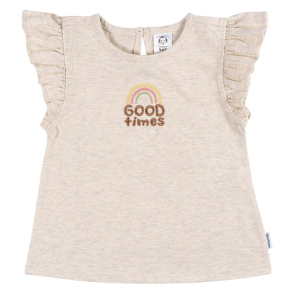 Lot de 3 t-shirts à manches courtes pour bébé fille Gerber, motifs Good Times, 12 mois
