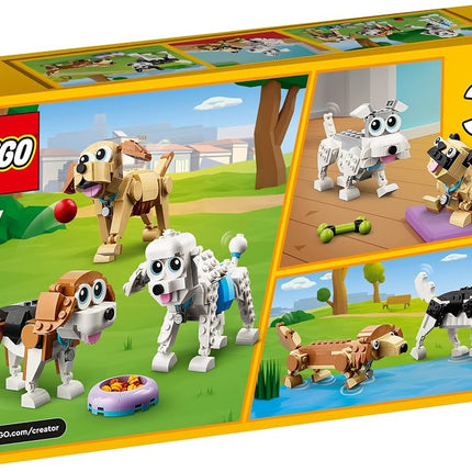 LEGO Creator 3 in 1 Adorable Dogs Building Toy Set, Gift for Dog Lovers, Featuring Dachshund, Beagle, Pug, Poodle, Husky, and Labrador Figures for Kids 7 and Up, 31137