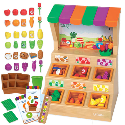 Learning Resources Mini Farmstand Sorting Set, Pla