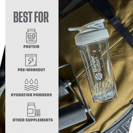 BlenderBottle Sport Shaker Bottle with Wire Whisk, 28-Ounce, White – Protein Shakes & Hydration for Athletes & Fitness Enthusiasts, Easy Mixing, Durable & Lightweight, Lockable Lid