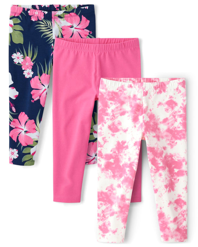 The Children's Place Girls' Capri Leggings 3 Pack,
