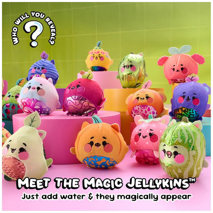 Magic Jellykins Surprise Plush Jar 2-Pack, Magical Transforming Water-Activated Toys, Mystery Box Plushies for Ages 5 and Up, Multicolour, 7,6 cm