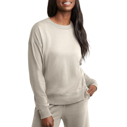 Hanes womens Originals French Terry Sweatshirt, Li