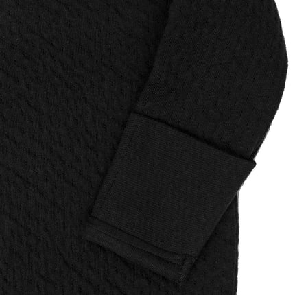 HonestBaby Matelasse Side Snap Coverall Organic Cotton for Baby Boys, Girls, Black, 3-6 Months, Black, 3-6 Months