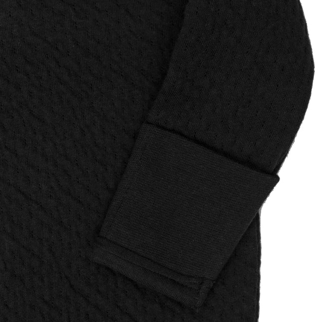 HonestBaby Matelasse Side Snap Coverall Organic Cotton for Baby Boys, Girls, Black, 0-3 Months, Black, 0-3 Months