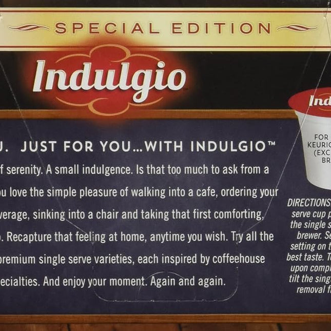 Indulgio Cappuccino, Sweet & Salty Caramel, 12-Count Single Serve Cup