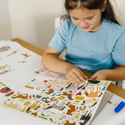 Paquete de cuaderno de pegatinas/libros para colorear para niñas de Melissa & Doug