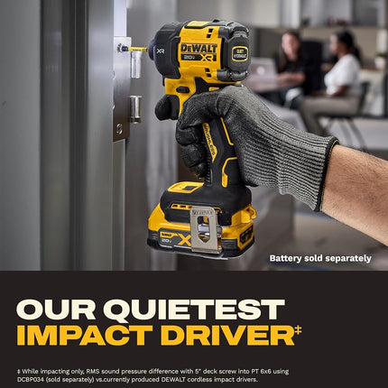 DEWALT 20V MAX XR 1/4 Inch Cordless Quiet Hydraulic Impact Driver, Bare Tool Only (DCF870B)