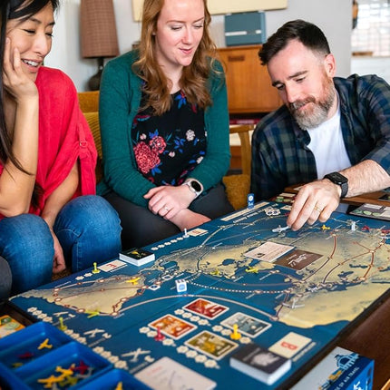 PAN AM Fun Strategy Board Game For The Whole Family - Includes 52 Airplane Miniatures From 4 Distinct Airline Eras (Ages 12+) Ideal for 2-4 Players - Funko 48719 Signature Games