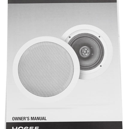 Pair Rockville HC655 6.5" 500 Watt in-Ceiling Home Theater Speakers 8 Ohm