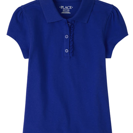 The Children's Place Girls Uniform Ruffle Pique Po
