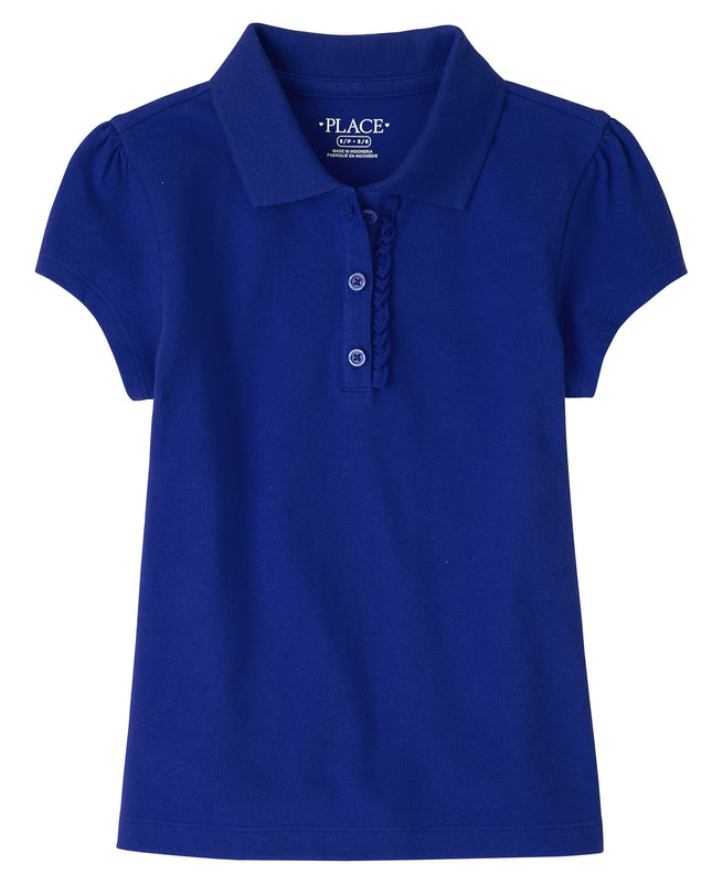 The Children's Place Girls' Uniform Ruffle Pique P