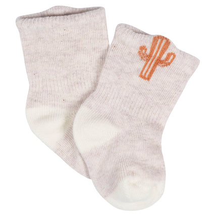 Gerber Unisex Baby 8-Pair Wiggle-Proof Sock, Southwest, 6-9 Months
