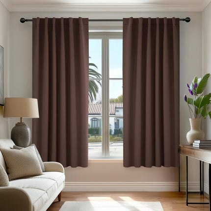 Deconovo Room Darkening Blackout Curtains - (Choco