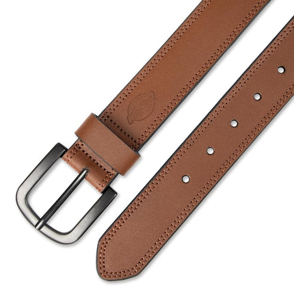 Cinturón de cuero casual Dickies para hombre, tostado, 30W