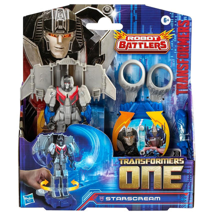 Transformers One Robot Battlers Starscream, 4.5-Inch Robot Action Figure, Interactive Toys for Boys and Girls Ages 6 and Up