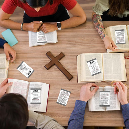Noveread 200 Pcs Gospel Tract Card Plan of Salvation Cards Pocket Holy Postcards Prayer Postcards Christian Inspirational Bible Verses Bookmark for Christian Gifts Women Men Teens Ministering Tool