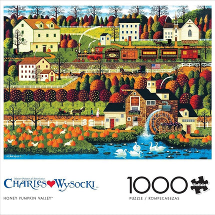 Buffalo Games - Charles Wysocki - Honey Pumpkin Valley - 1000 Piece Jigsaw Puzzle for Adults -Challenging Puzzle Perfect for Game Nights - Finished Size is 26.75 x 19.75
