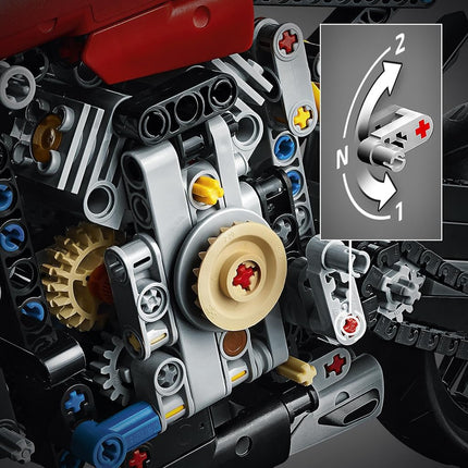 LEGO Technic Ducati Panigale V4 R 42107 Motorcycle Toy Building Kit (646 pieces), Build A Model Motorcycle, Featuring Gearbox and Suspension