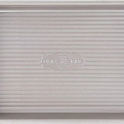 USA Pan Bakeware Mini Sheet Baking Pan Warp Resistant with Nonstick Quick Release Coating, Aluminzed Steel, Set of 2