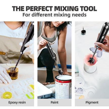 ISTOYO Resin Mixer, Handheld Battery Epoxy Stirrer with Minimizing Bubbles