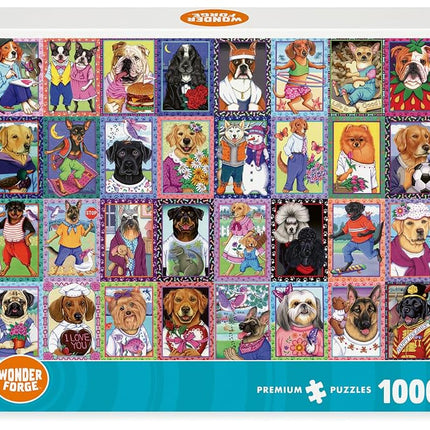 Wonder Forge Dandy Dogs 1000 Piece Jigsaw Puzzle for Adults | Unique, Perfectly-Fitting Pieces | Fun, Vibrant Imagery | Amazon Exclusive