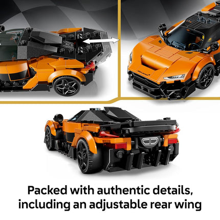 LEGO Speed Champions McLaren W1 Supercar Toy - Car Model Kit w/a Collectible Driver Minifigure - Birthday Gift Idea for 9+ Year Old Boys & Motorsport Fans - 77257