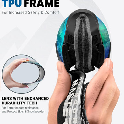 OutdoorMaster Ski Goggles with Cover, Anti-Fog OTG Snow/Snowboard Goggles