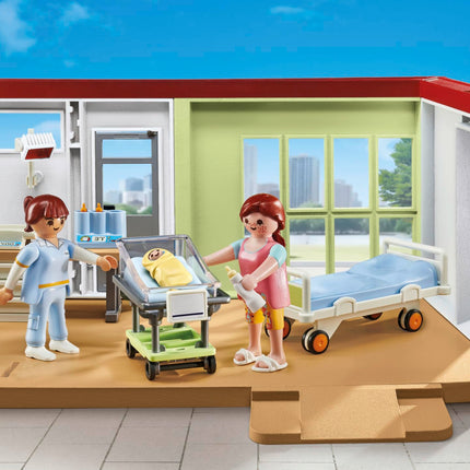 Playmobil 71616 Action Heroes: Maternity ward, made from over 80% recycled and bio-based materials, detailed play sets suitable for children ages 4+