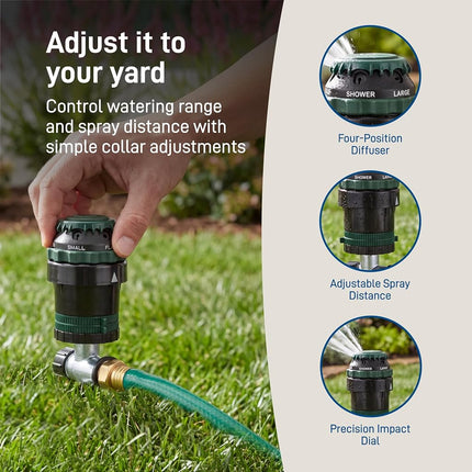 Orbit H2O-6 Gear Drive Sprinkler, Spike B 58573